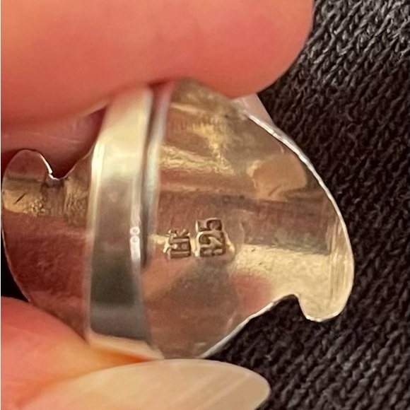 Vintage 1950/60 Peruvian Inca God/Warrior, 925 Silver & 18K Gold Ring Size 6 Adj - Picture 5 of 5